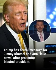 Trump has brutal message for Jimmy Kimmel and ABC ‘fake news’ after presenter blasted president