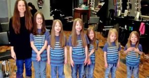6 sons all cut off their long hair to donate it to charity