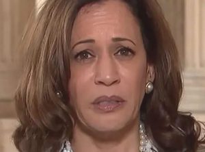 Kamala Harris, with tears in her eyes, makes a sad announcement
